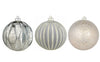 CG Hunter Holiday 6-Piece Shatter Resistant 6-inch Ornaments Gold/Silver/Cream