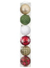 CG Hunter Holiday 6-Piece Shatter Resistant 6-inch Ornaments Red/Green