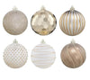 CG Hunter Holiday 6-Piece Shatter Resistant 6-inch Ornaments Gold Metallic