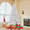 PLKO 7-FT Artificial Pine White Christmas Tree with Metal Stand and Decorations