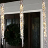 GE StayBright Random Sparkling 13-Count 52 LED Ice Crystal Icicle Set Warm White