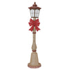 7-FT Holiday Lamp Post Red Holiday Bow with 150 LED Lights