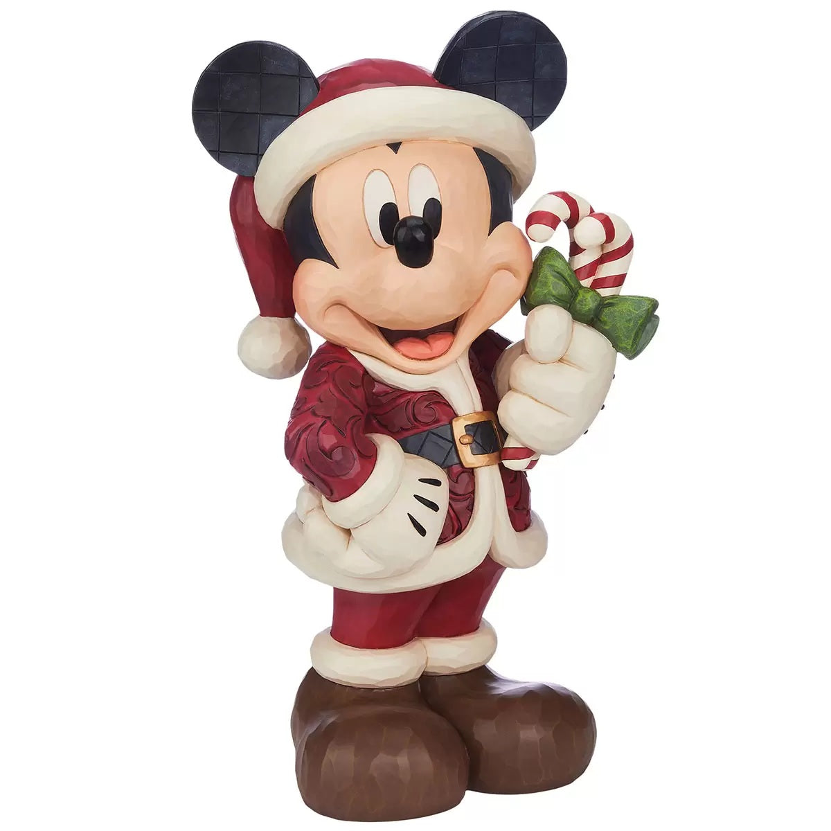 17-Inch Disney Traditions Hand Painted Holiday Mickey Statue