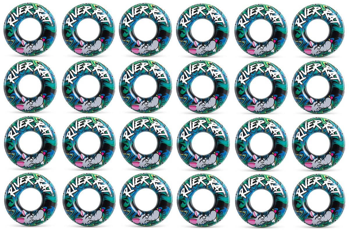 24-Pack Intex River Rat 48" Inflatable Tubes For Lake-Pool-River 24 x 68209E