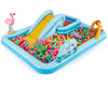 Intex Inflatable Jungle Adventure Play Center Kiddie Pool with 100 Multi-Color Fun Ballz