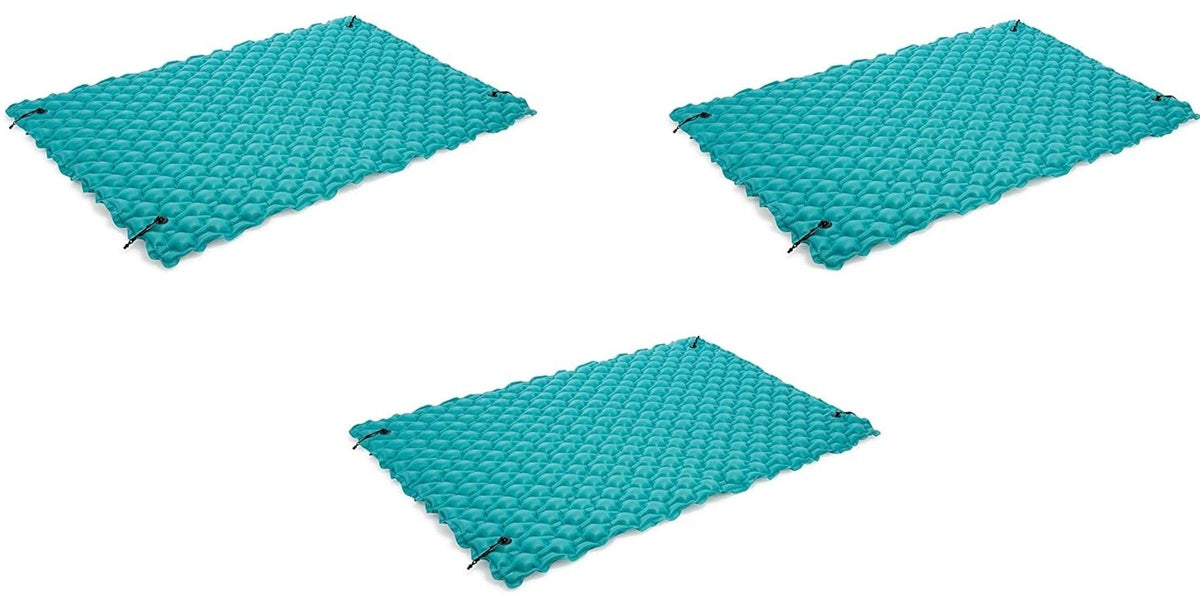 Intex Giant Inflatable Floating Platform Mat for Pools and Lakes 9.5FT X 7FT (3-Pack)
