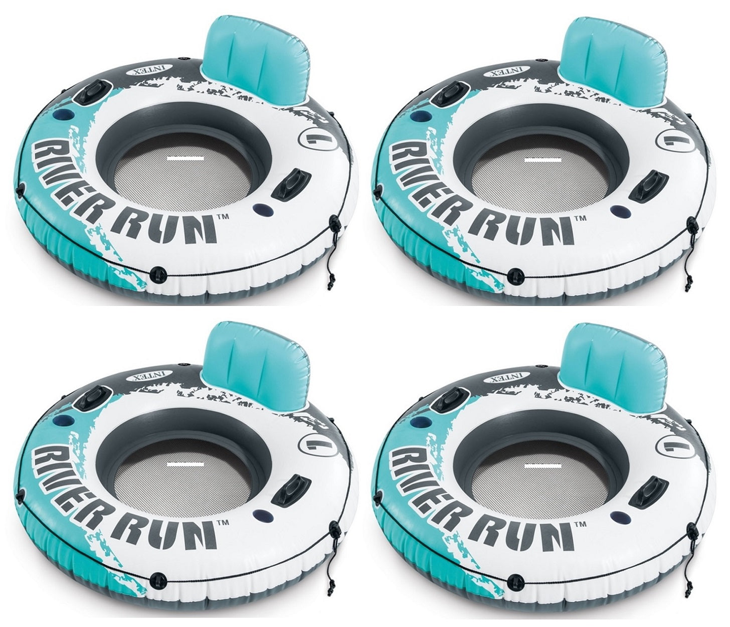 Intex Aqua River Run 1 Inflatable Floating Lake Tube 53" Diameter 4-Pack