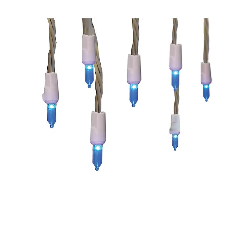 GE StayBright 150 LED Constant Blue Christmas Icicle-Style Lights 16.2-feet