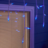 GE StayBright 150 LED Constant Blue Christmas Icicle-Style Lights 16.2-feet