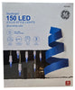 GE StayBright 150 LED Constant Blue Christmas Icicle-Style Lights 16.2-feet