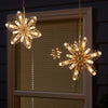 GE StayBright Random Sparkle 8-Count 96 LED Snowflake Icicle Lights Warm White