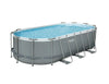 Bestway 561CDE Power Steel 18FT x 9FT x 48IN Oval Above Ground Swimming Pool Set