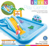 Intex Inflatable Jungle Adventure Play Center Kiddie Pool with 100 Multi-Color Fun Ballz