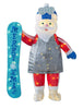 Home Accents Holiday 4FT Yuletide Lane LED Santa with Snowboard