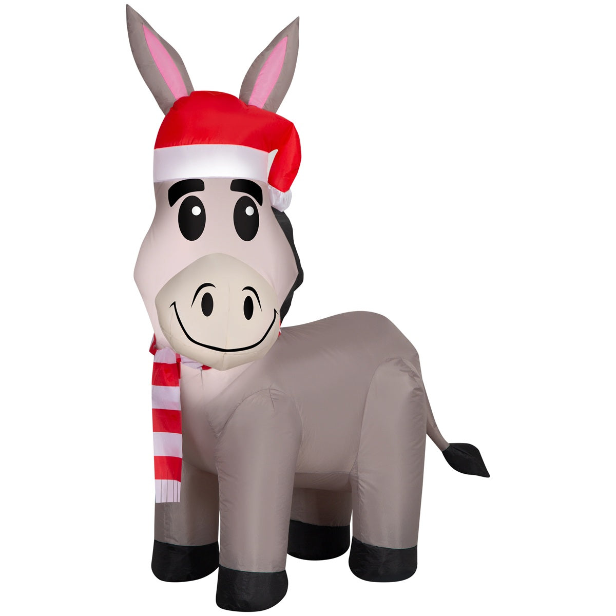 Holiday Living 4-ft Lighted Donkey in Santa Hat Christmas Inflatable