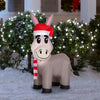 Holiday Living 4-ft Lighted Donkey in Santa Hat Christmas Inflatable