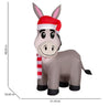 Holiday Living 4-ft Lighted Donkey in Santa Hat Christmas Inflatable