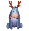 Disney 4-FT Tall Eeyore in Reindeer Ears Holding Candy Cane Christmas Inflatable