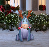 Disney 4-FT Tall Eeyore in Reindeer Ears Holding Candy Cane Christmas Inflatable