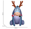 Disney 4-FT Tall Eeyore in Reindeer Ears Holding Candy Cane Christmas Inflatable