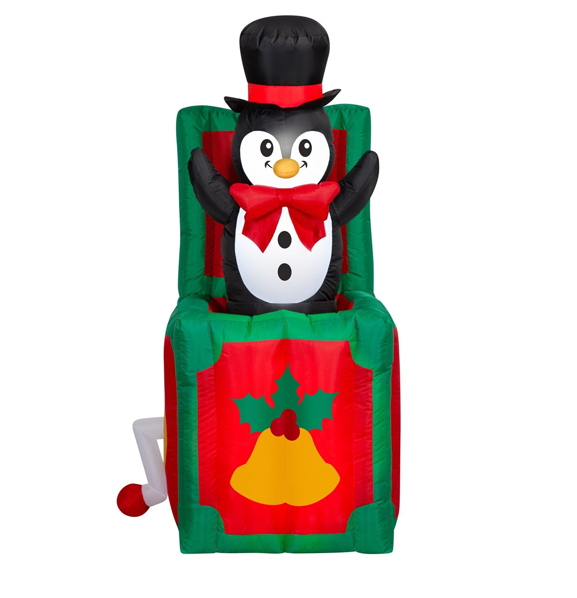 Holiday Living 5-FT Animated Penguin in a Jack-in-the-Box Christmas Inflatable