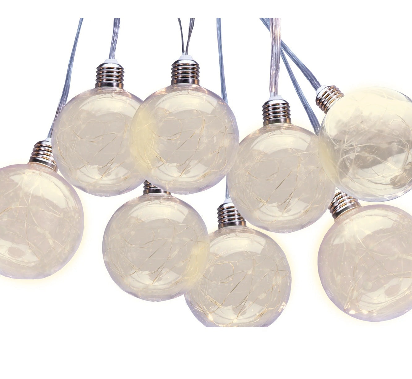 GE 9-count StayBright G-100 Microbright Ornament 135 LED Warm White String Lights