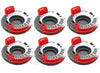 Intex Red River Run 1 Fire Edition Sport Lounge, Inflatable Water Float, 53" Diameter 6 Pack