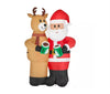 Home Accents Holiday 8FT Animated Santa and Reindeer "Cheers" Christmas Inflatable