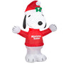 Gemmy Peanuts 3.5-FT Snoopy "Mistletoe Tester" Scene Holiday Inflatable