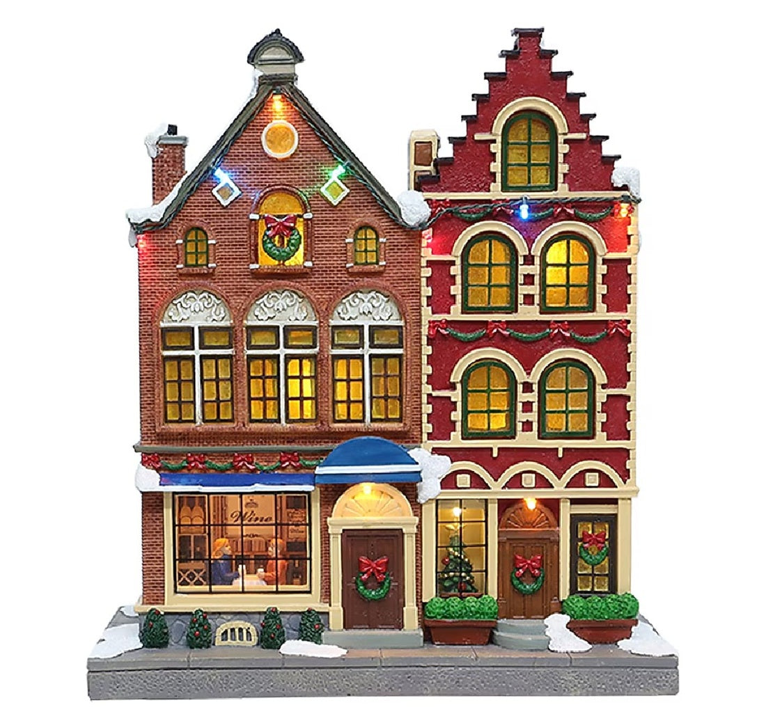 Carole Towne Amanuel's Place Shops Lighted Musical Christmas Building 5968057
