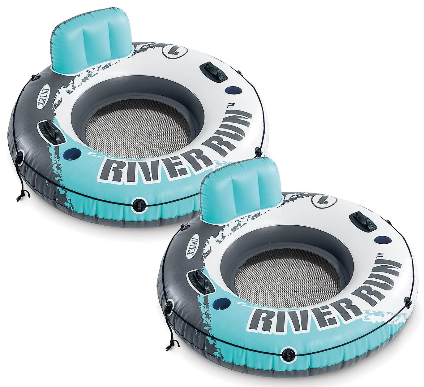 Intex Aqua River Run 1 Inflatable Floating Lake Tube 53in Diameter 2 Pack