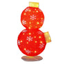 FuWeave 48-inch Pop-up Lighted Christmas Stackable Red Ornaments with Snowflakes