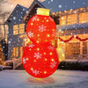 FuWeave 48-inch Pop-up Lighted Christmas Stackable Red Ornaments with Snowflakes