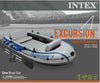 Intex Excursion 4 Inflatable Boat Set - 4 Person with Oar and Pump