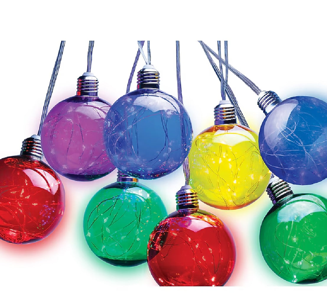 GE 9-count StayBright G-100 Microbright Ornament 135 LED Multicolor String Lights
