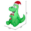 Holiday Living 3.5-ft Lighted Dinosaur with Candy Cane Christmas Inflatable