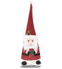 45-inch Tinsel Santa Claus Christmas Decor with LED Lights (Red & White)