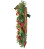 Red Co 30-inch Artificial Christmas Wreath Decorated LED Lights Battery Red/Gold