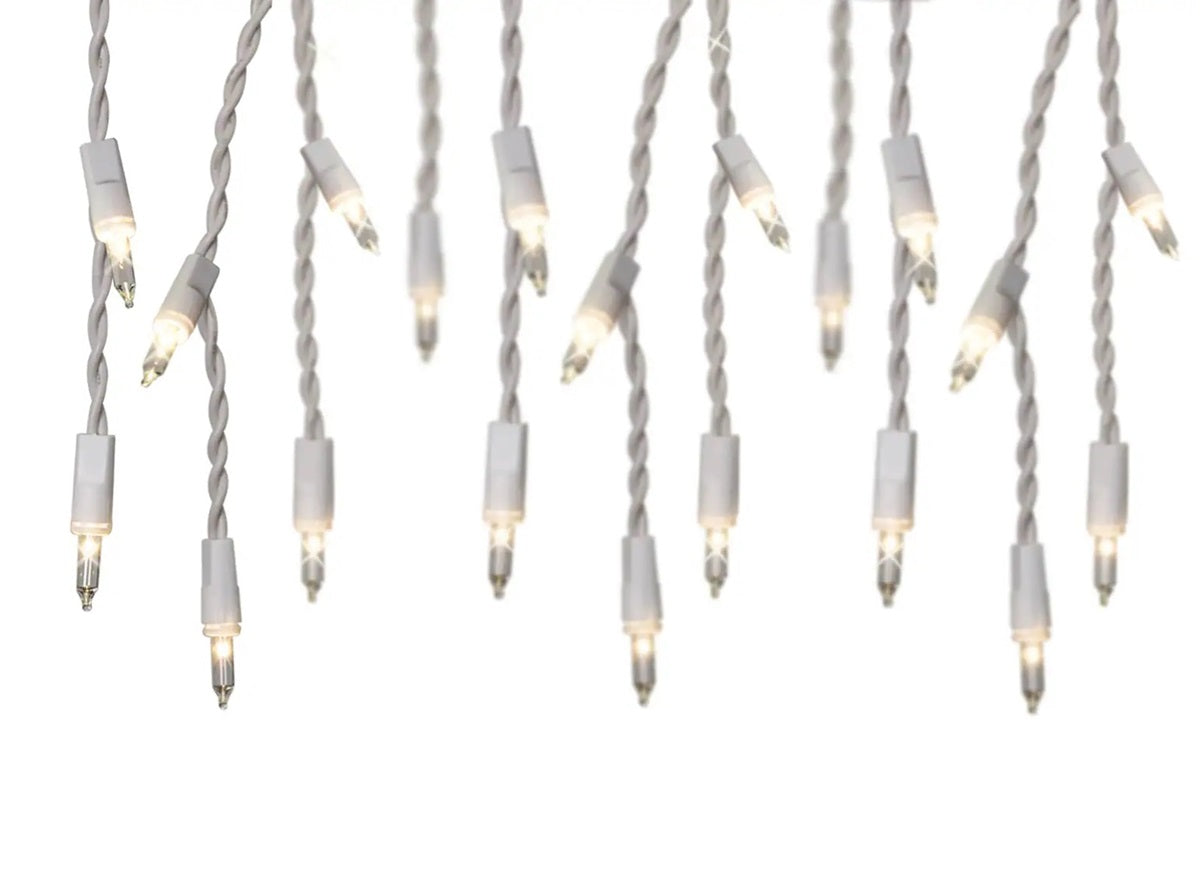 GE 300-Count ConstantON Clear Mini Incandescent Icicle Christmas Lights 8.8-Feet
