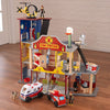 KidKraft Deluxe Wooden Fire Rescue Play Set with 27 Pieces 31.25" x 18.5" x 24.75"