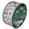 5pk-Kirkland Wire Edged Christmas Gnome Burlap Ribbon 50yards X 2.5inch