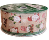 5pk-Kirkland Wire Edged Christmas Gnome Burlap Ribbon 50yards X 2.5inch