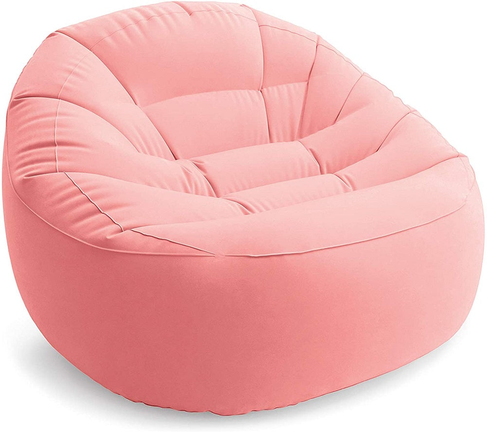 Intex Beanless Bag Inflatable Chair, 44" X 41" X 29" Sweet Pink
