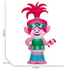Gemmy 4-ft Poppy Troll in Green Dress Holding Candy Cane Christmas Inflatable
