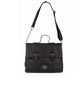 Luxe Rachel Zoe Leather Medium Flap Crossbody Satchel, Black