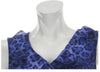 Lisa Rinna Collection Leopard Print Faux Purple Wrap Dress, Medium
