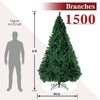 PLKO 8-FT Artificial Pine Green Christmas Tree with Metal Stand and Decorations