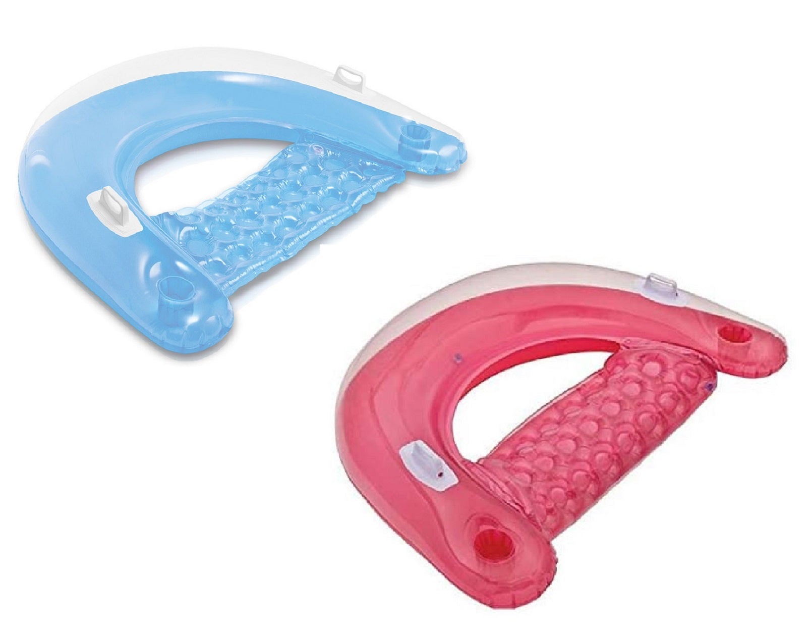 Intex Sit 'N Float Inflatable Lounges Pink & Blue 2-Pack 60" X 39"
