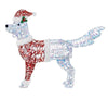 Home Accents Holiday 4ft Iridescent Twist LED Dog in Santa Suit