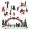 30-Piece Christmas Village with Lighted Ice Rink and Music